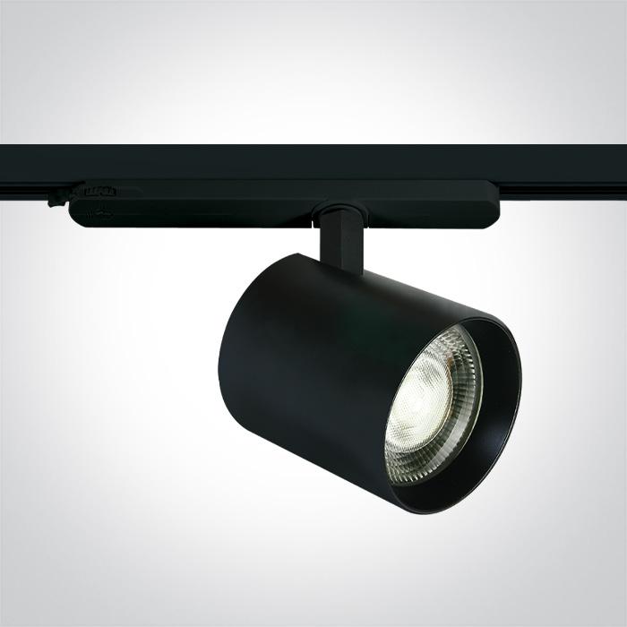BLACK LED 20W/25W/30W/35W CW 38deg TRACK SPOT IP20 230V