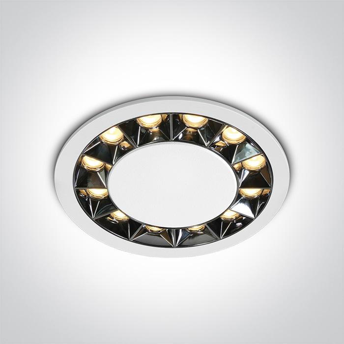 WHITE RECESSED LED 20W WW IP20 38deg 230V DARK LIGHT