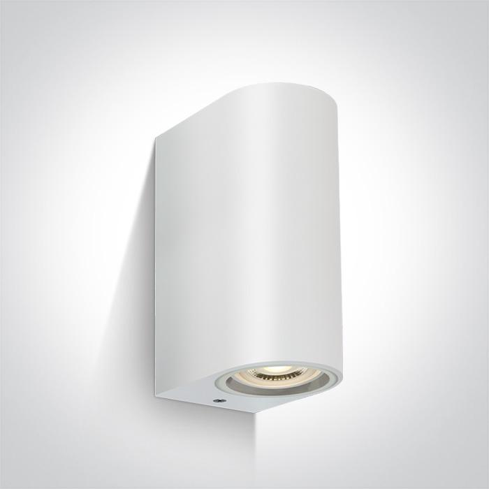 WHITE WALL LIGHT GU10 2x6W IP65