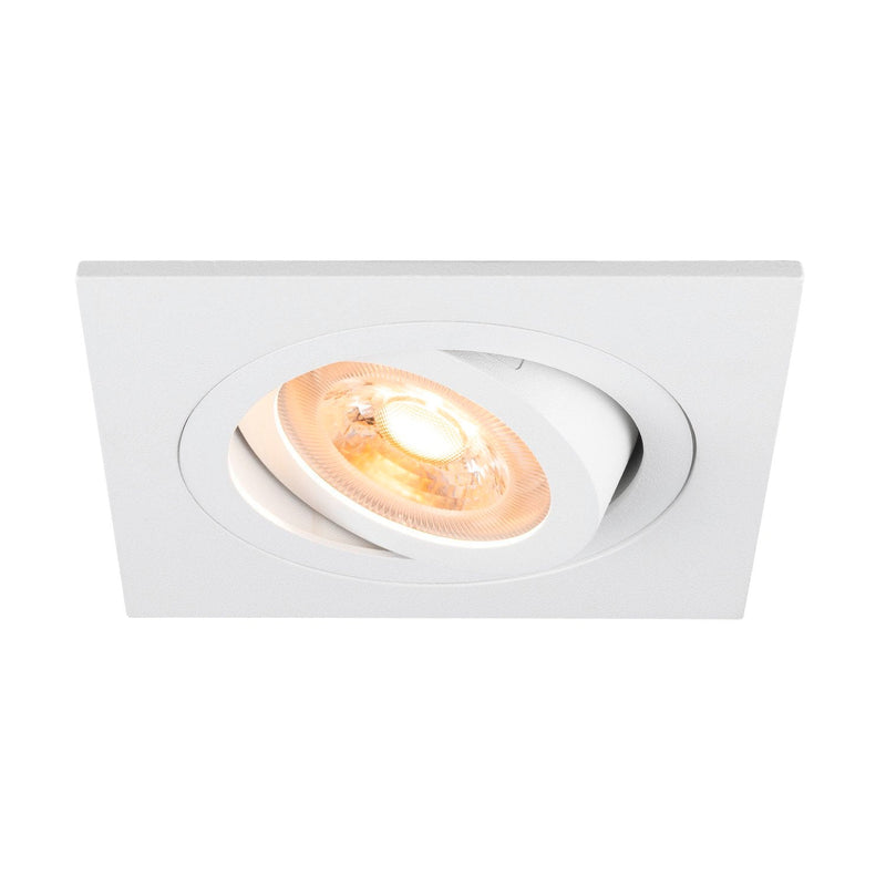 NEW TRIA 75, recessed ceiling light, square, max. 10W GU10, white