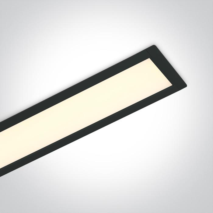 BLACK RECESSED LED 40W WW 1200mm 120d LINEAR 230V