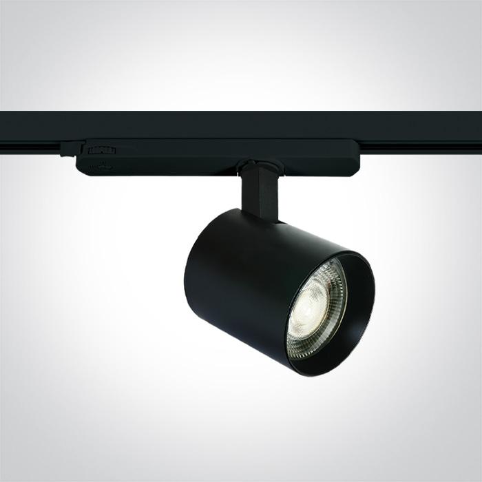 BLACK LED 10W/15W/20W CW 38deg TRACK SPOT IP20 230V