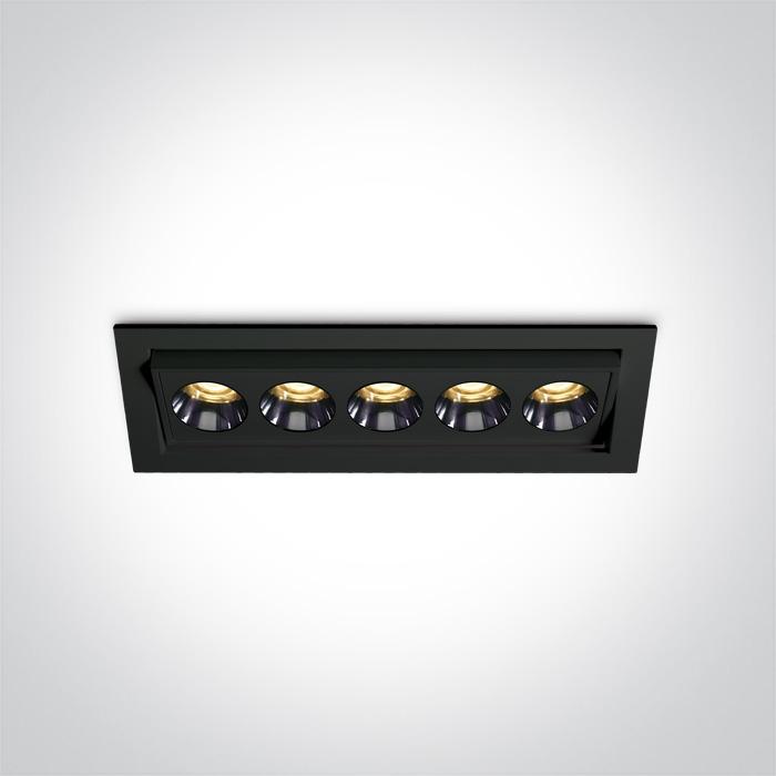 BLACK RECESSED LED 12W WW IP20 38deg 230V ADJUSTABLE DARK LIGHT