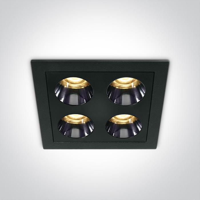 BLACK RECESSED LED 10W WW IP20 38deg 230V DARK LIGHT