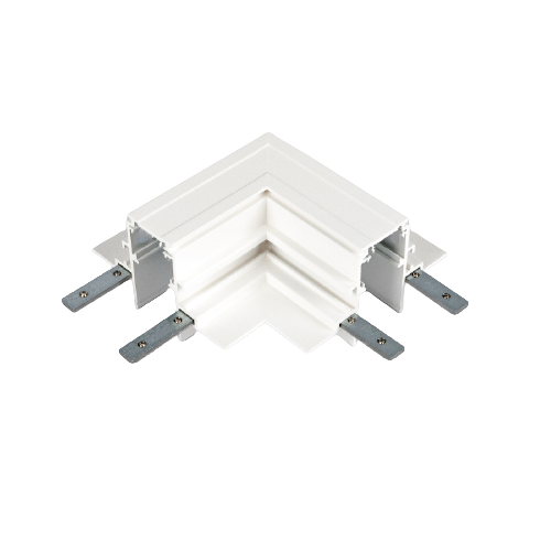 Powergear 48V L Recessed Profile Connector Flat Right - White