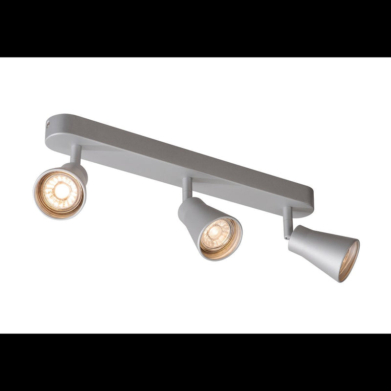 AVO CW Triple, Indoor surface-mounted wall and ceiling light, QPAR51, silver, max. 50W