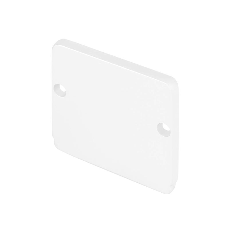 GLENOS end cap for industrial profile flat, matt white, 2 pcs.