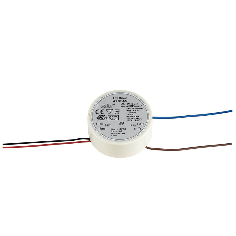 LED POWER SUPPLY for junction boxes, 12W, 12V.
