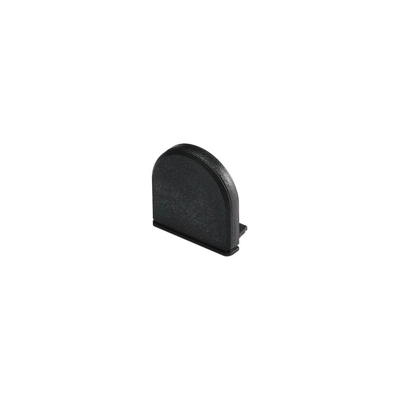 GLENOS end caps, curved, for professional profile 2609, matt white, 2 pcs