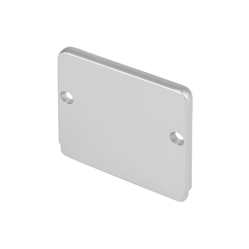 GLENOS end cap for industrial profile flat, silver, 2 pcs.