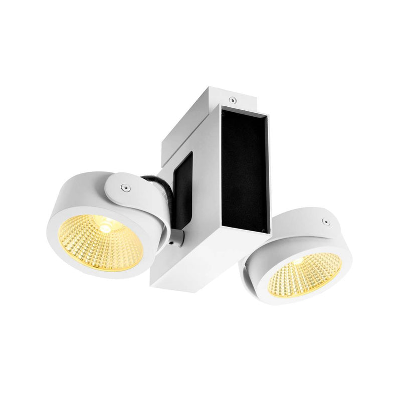 TEC KALU CW, LED Indoor surface-mounted wall and ceiling light double, white/black 60° 3000K