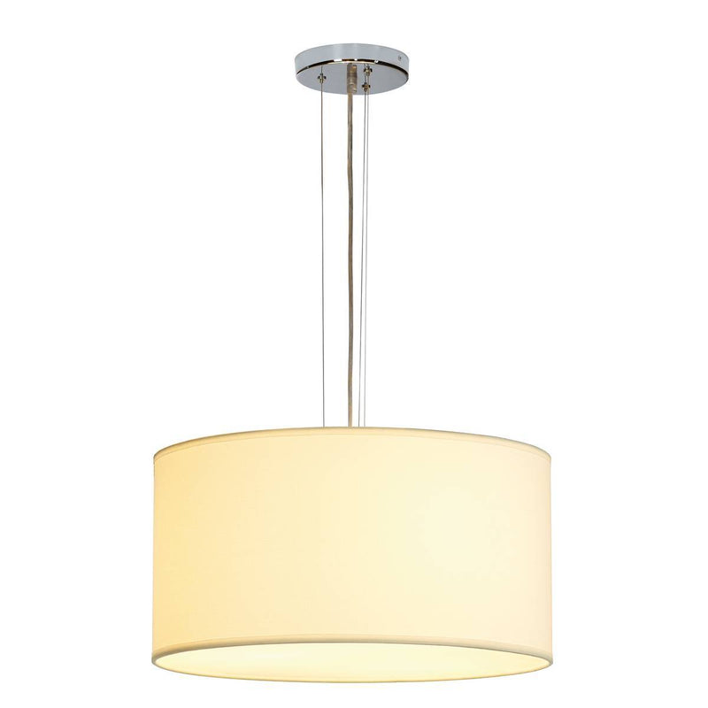 SOPRANA pendant, PD-5, round, white textile, 3x E27, max. 3x 60W