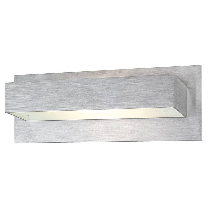 TANI wall light, R7s, square, alu brushed, R7s 118mm, max. 200W