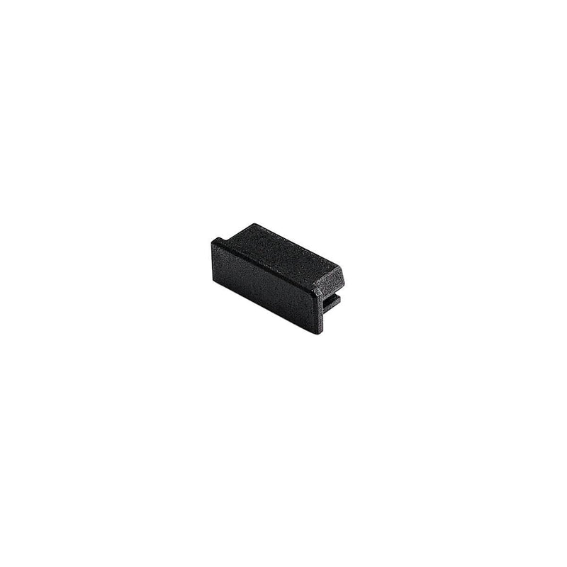 GLENOS end caps, flat, for professional profile 2609, matt black, 2 pcs