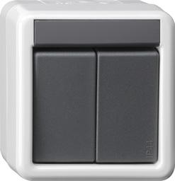 KNX bus coup.btn 2-g 1-point WP SM grey