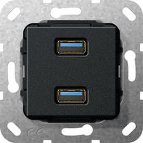 USB 3.0 A 2-g G-Ch Insert black m