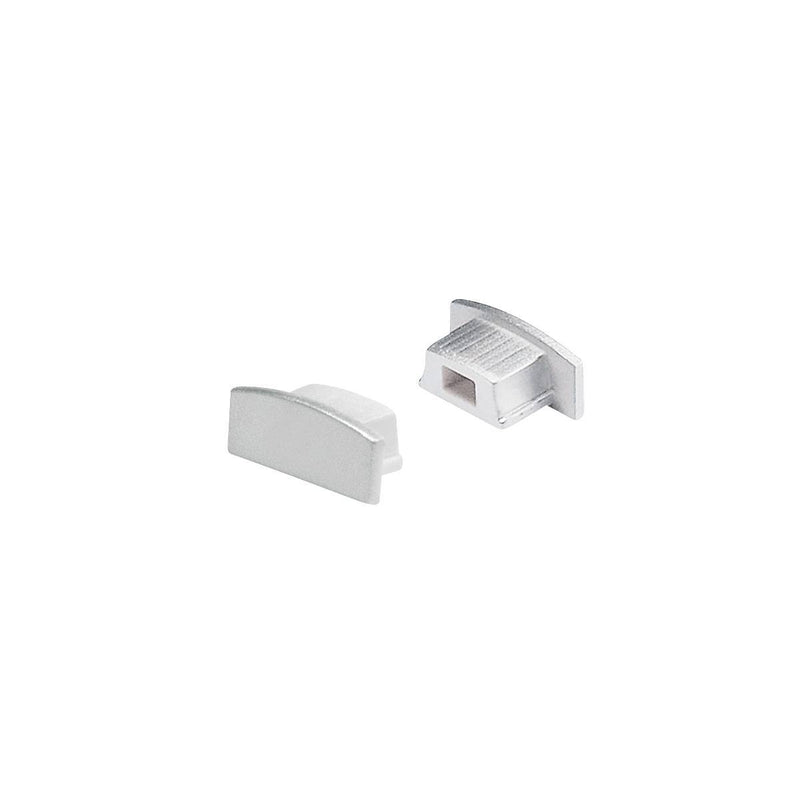 GLENOS end caps for linear profile 1809, silver, 2 pcs.