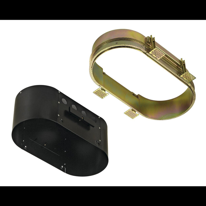 [Discontinued] AIXLIGHT PRO FLAT FRAMELESS 2 ROUND installation housing, incl. fixing kit, black