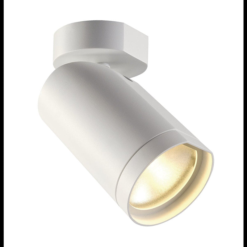 BILAS SPOT, single, round, matt white, 16W COB LED, 25°, 2700K, with wall plate