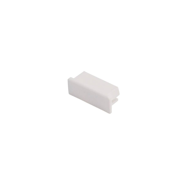 GLENOS end caps, flat, for professional profile 2609, matt white, 2 pcs