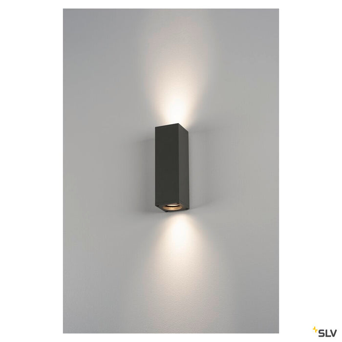 THEO UP/DOWN, wall light, QPAR51, anthracite, max. 2x50W