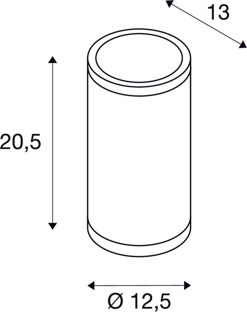 ROX WALL OUT UP/DOWN, QPAR11, outdoor wall light, brushed aluminium, max.2x50W, IP44