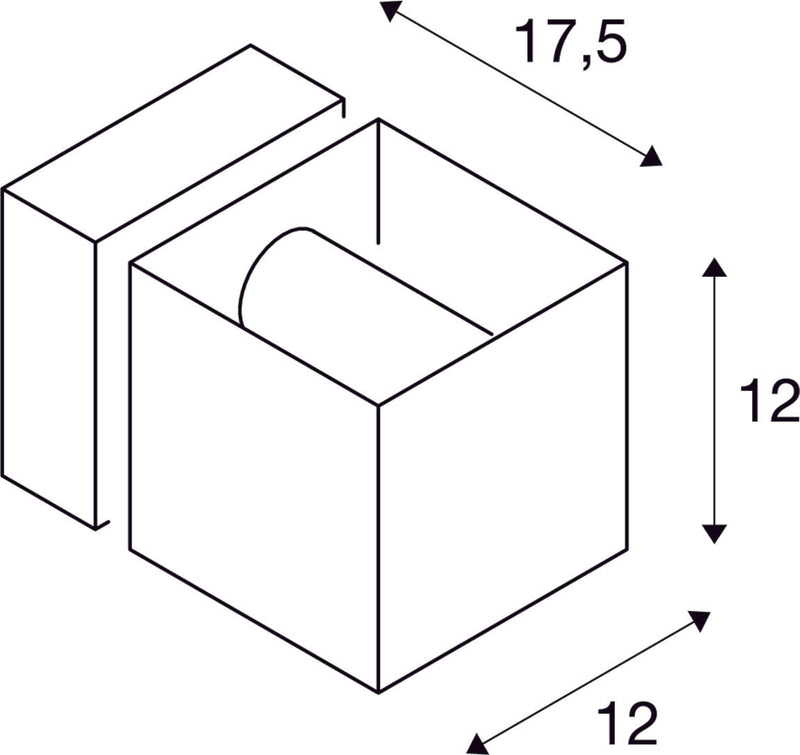 SQUARE TURN, QT14, outdoor wall light, silver-grey, max. 42W, IP44
