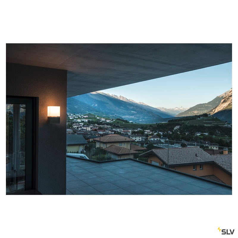 SQUARE WALL, E27, outdoor wall light, stainless steel 304, max. 20W, IP44