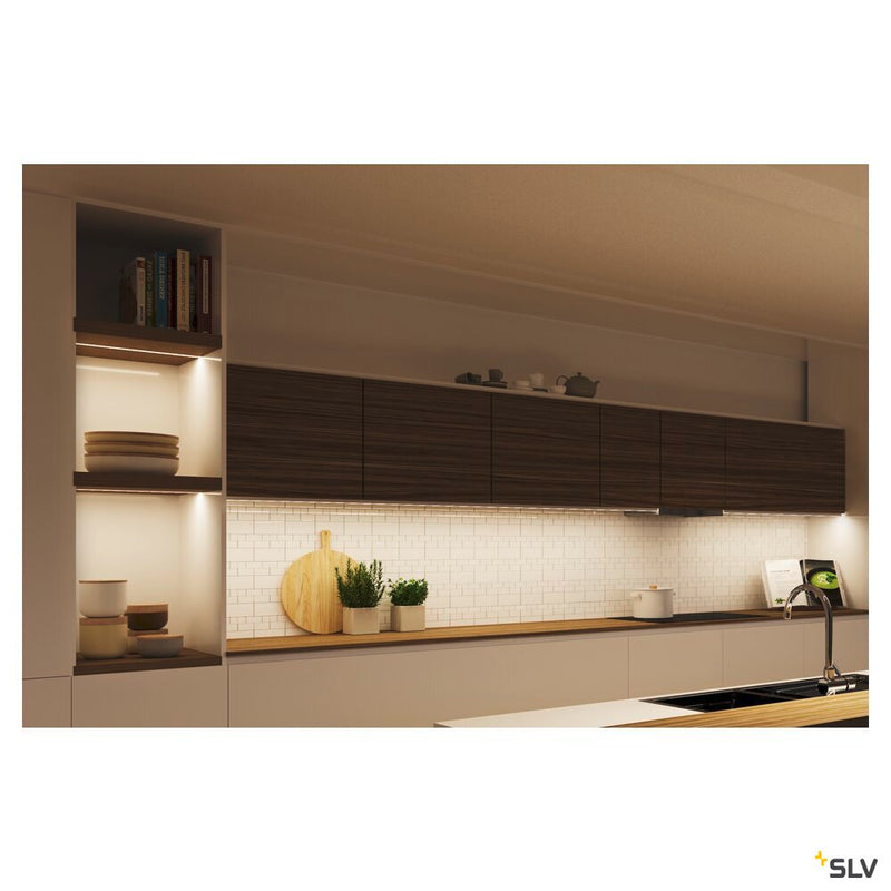 GRAZIA 10, surface mounted profile, LED, flat, grooved, 2m, black
