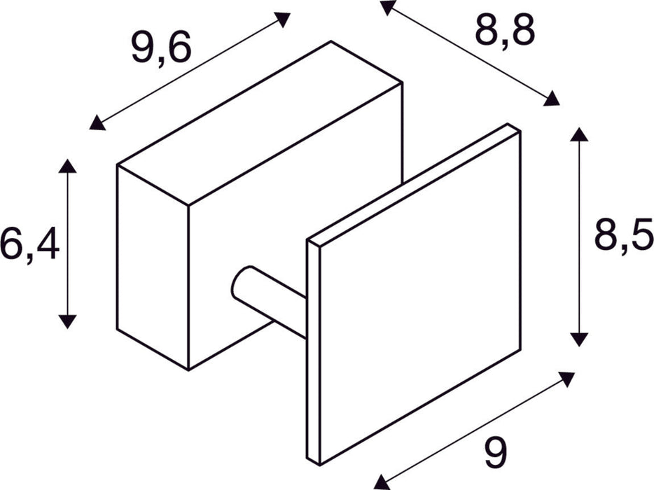 MANA, wall light, LED, 2000K-3000K Dim to Warm, white, W/H/D 9,6/8,5/8,8 cm