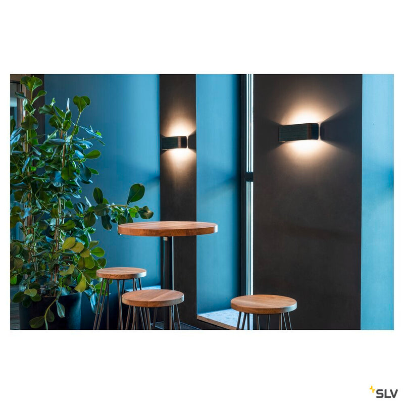 MANA, lamp shade, wood, grey/brown, L/H/T 29/9,5/7 cm