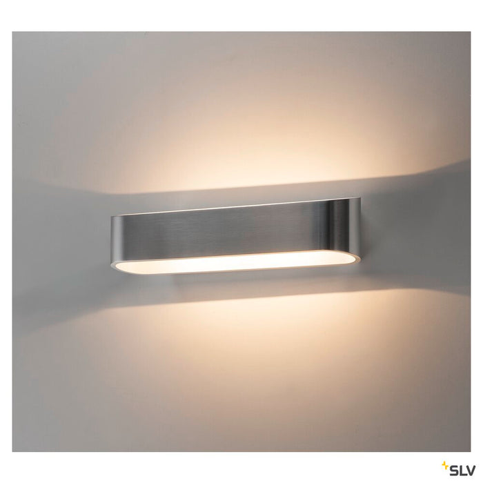 ASSO 300, wall light, LED, 2000K-3000K Dim to Warm, brushed aluminium/white