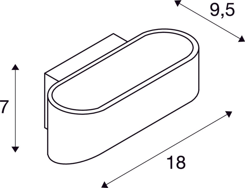 ASSO, wall light, LED, 2000K-3000K Dim to Warm, white