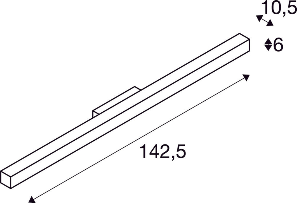 Q-LINE, wall light, LED, 3000K, white