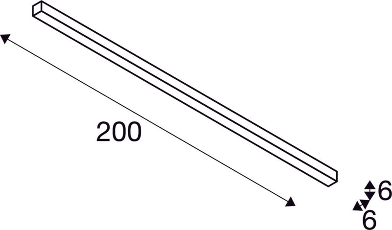 Q-LINE CL, LED Indoor surface-mounted ceiling light, 2m, BAP, white, 3000K