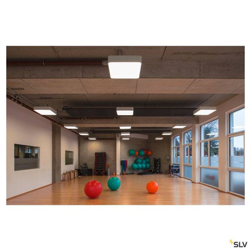 MEDO 60, ceiling light, LED, 3000K, square, white, 1-10V