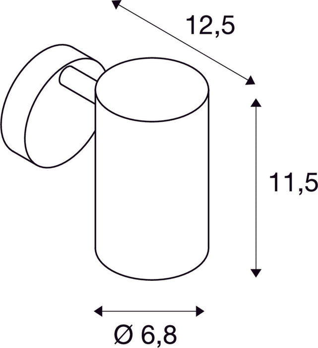 ENOLA_B, wall light, QPAR51, with switch, white, max. 50W