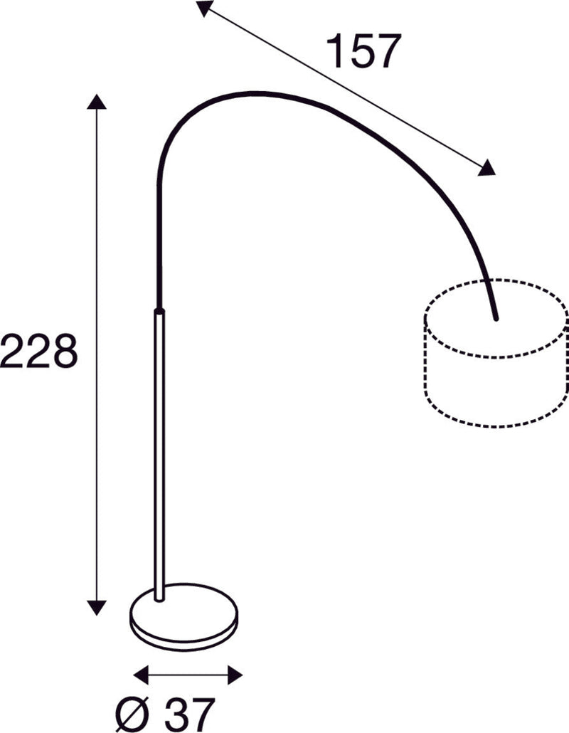 FENDA BOW BASIC, E27, chrome, max. 40W