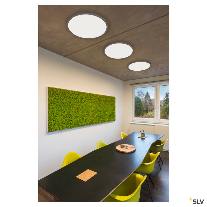 PANEL 60 round, LED Indoor surface-mounted ceiling light, silver-grey, 3000K
