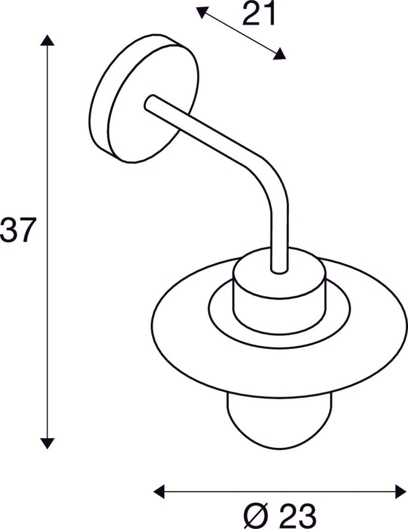 MOLAT, outdoor wall light, E27, anthracite, max. 60W, IP44