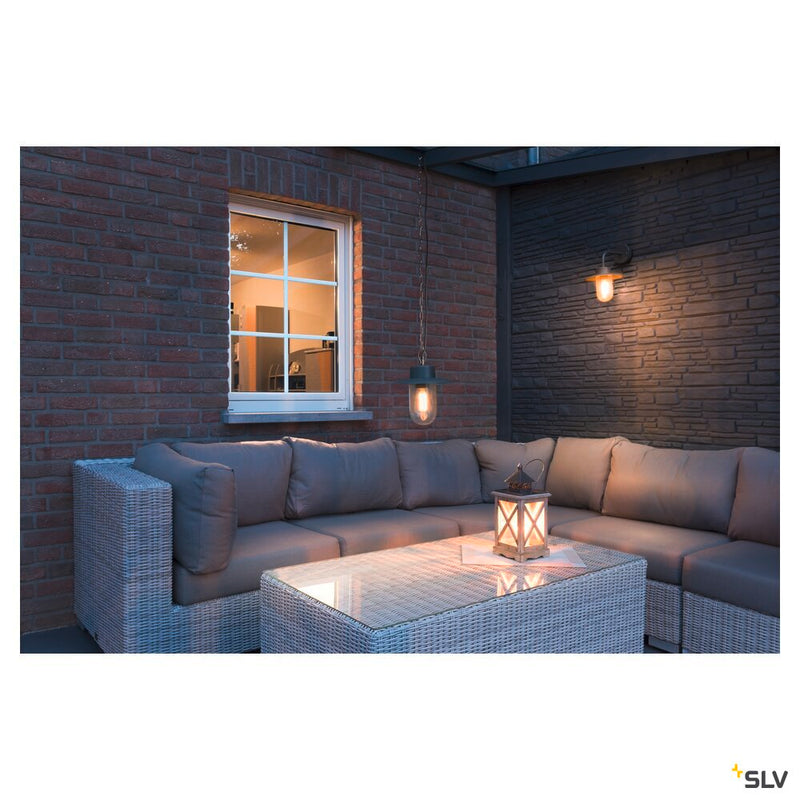 MOLAT, outdoor pendant, E27, anthracite, max. 60W, IP44