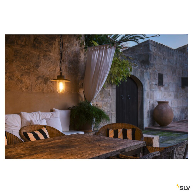 MOLAT, outdoor pendant, E27, anthracite, max. 60W, IP44