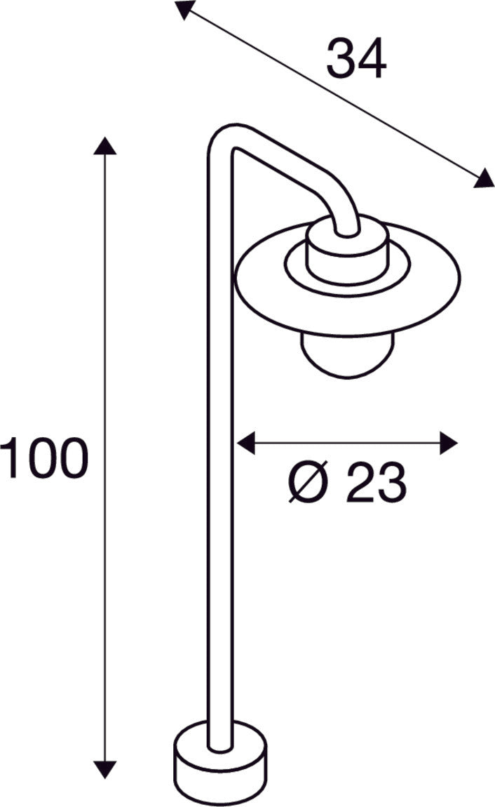 MOLAT POLE, Outdoor standing light, IP44, E27, anthracite, max. 60W
