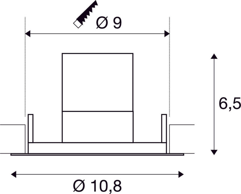 KINI, outdoor recessed ceiling light, LED, 3000K, white, 60°, IP65