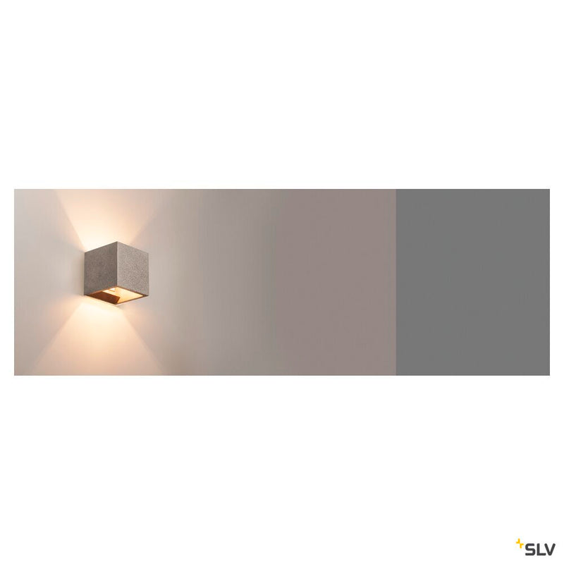 SOLID CUBE, wall light, QT14, black sandstone, max. 25W