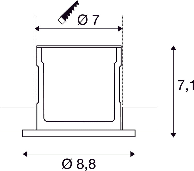 KAMUELA, fire protection recessed ceiling light, LED, 3000K, white, 38°, dimmable, IP65