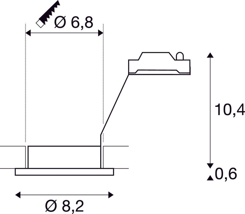 DOLIX OUT QPAR51, round, matt chrome