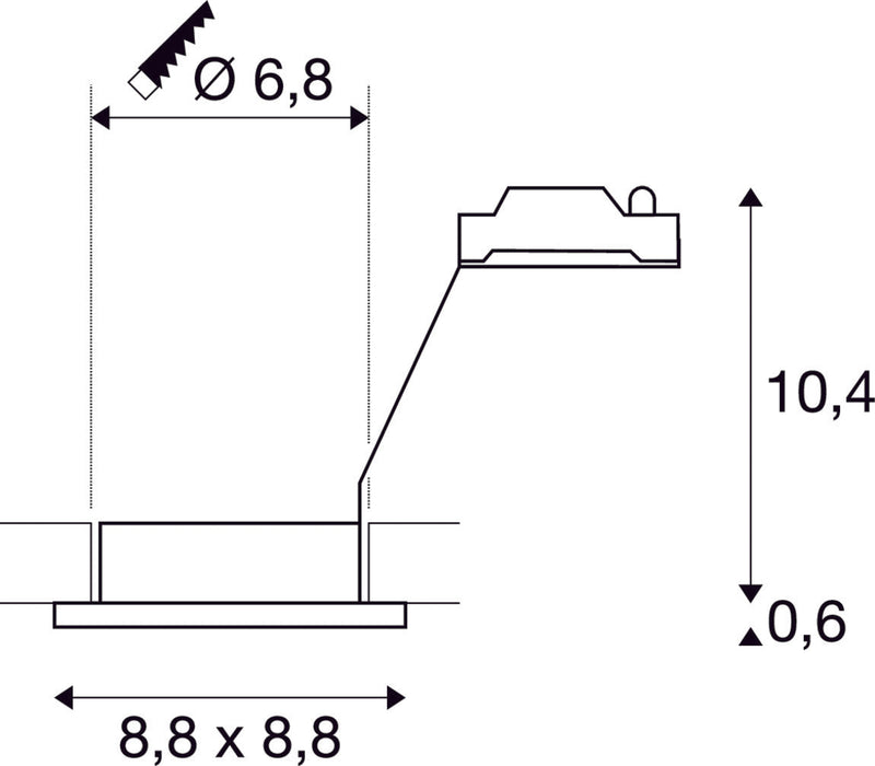 DOLIX OUT QPAR51, square, chrome