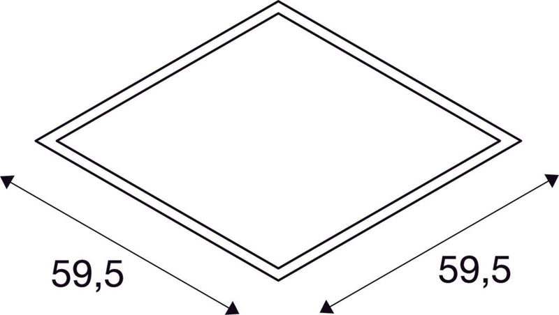 VALETO LED PANEL, LED Indoor recessed ceiling light, 600x600mm, UGR<19