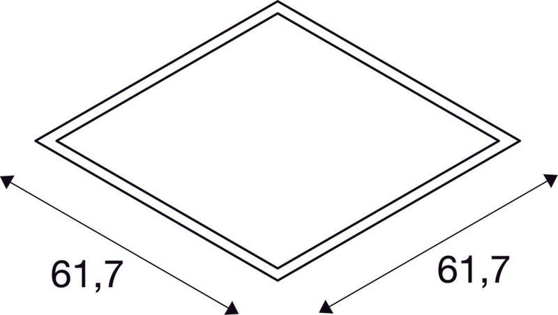 VALETO LED PANEL, LED Indoor recessed ceiling light, 620x620mm, UGR<19